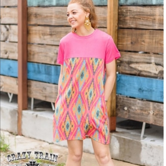 Crazy Train Dresses & Skirts - Crazy Train Aztec Dress